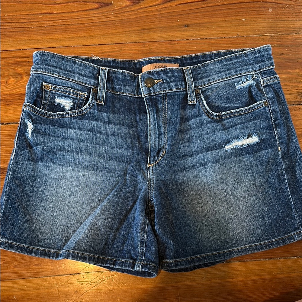 Joe's Jeans Blue Jean Shorts with Distressed Details 30
